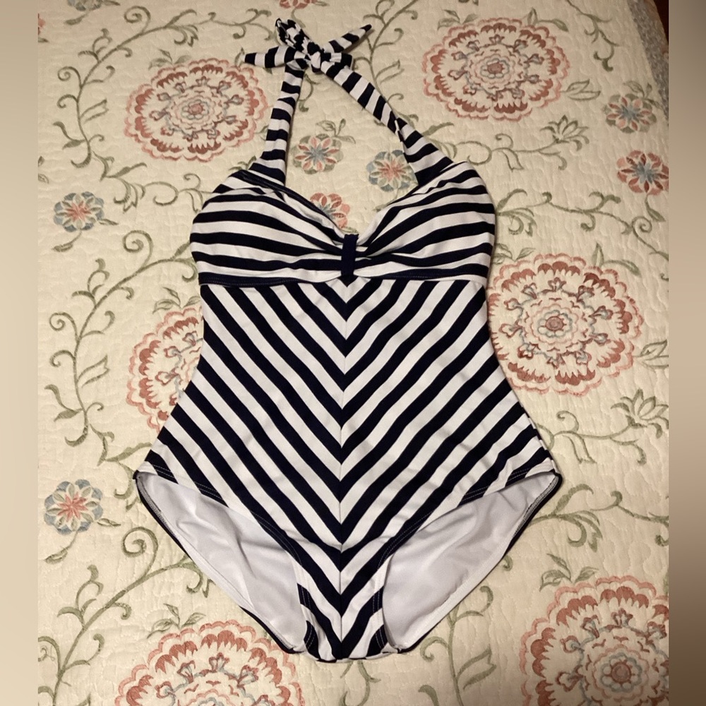 Unique Vintage black and white  “Barbie” bathing suit.size extra large.